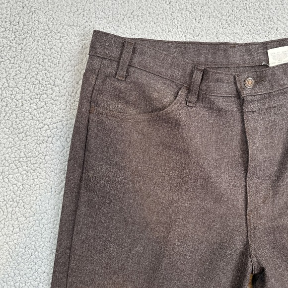 VTG 90s Levis 517 Boot Cut Rancher Pants 38x25* Gray Tex Twill Polyester USA - Picture 15 of 16